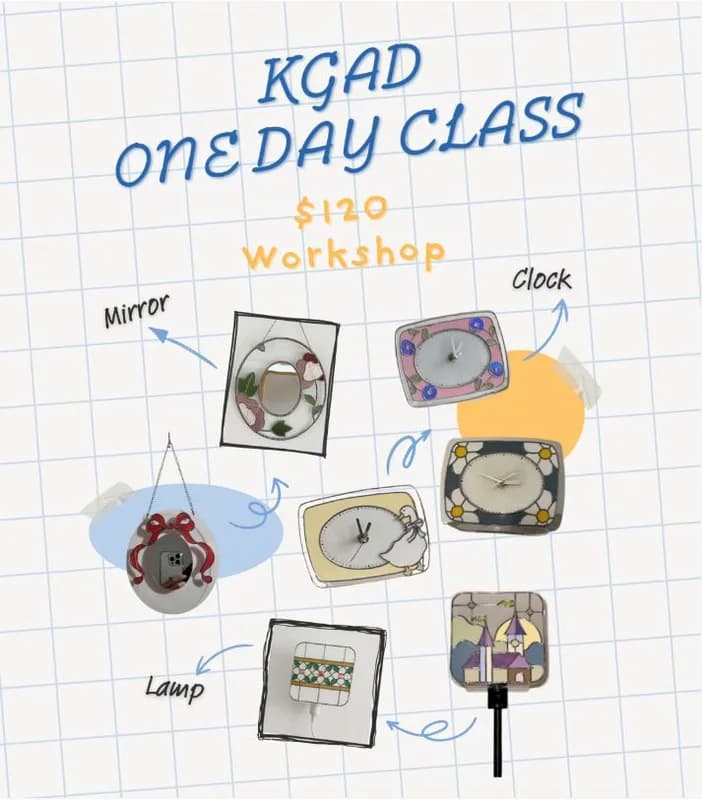Korean Glass Art Workshop - Clocks, Lamps & Mirrors